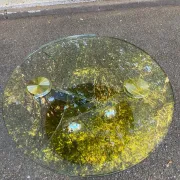 Ricochet coffee table in glass Naos Italy La Casa Animata 1990