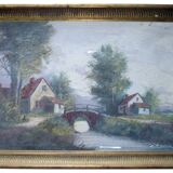 Ensemble de 2 œuvres assorties huile sur toile signé