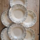 7 old iron earth soup plates