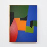 Colorful contemporary abstract on canvas