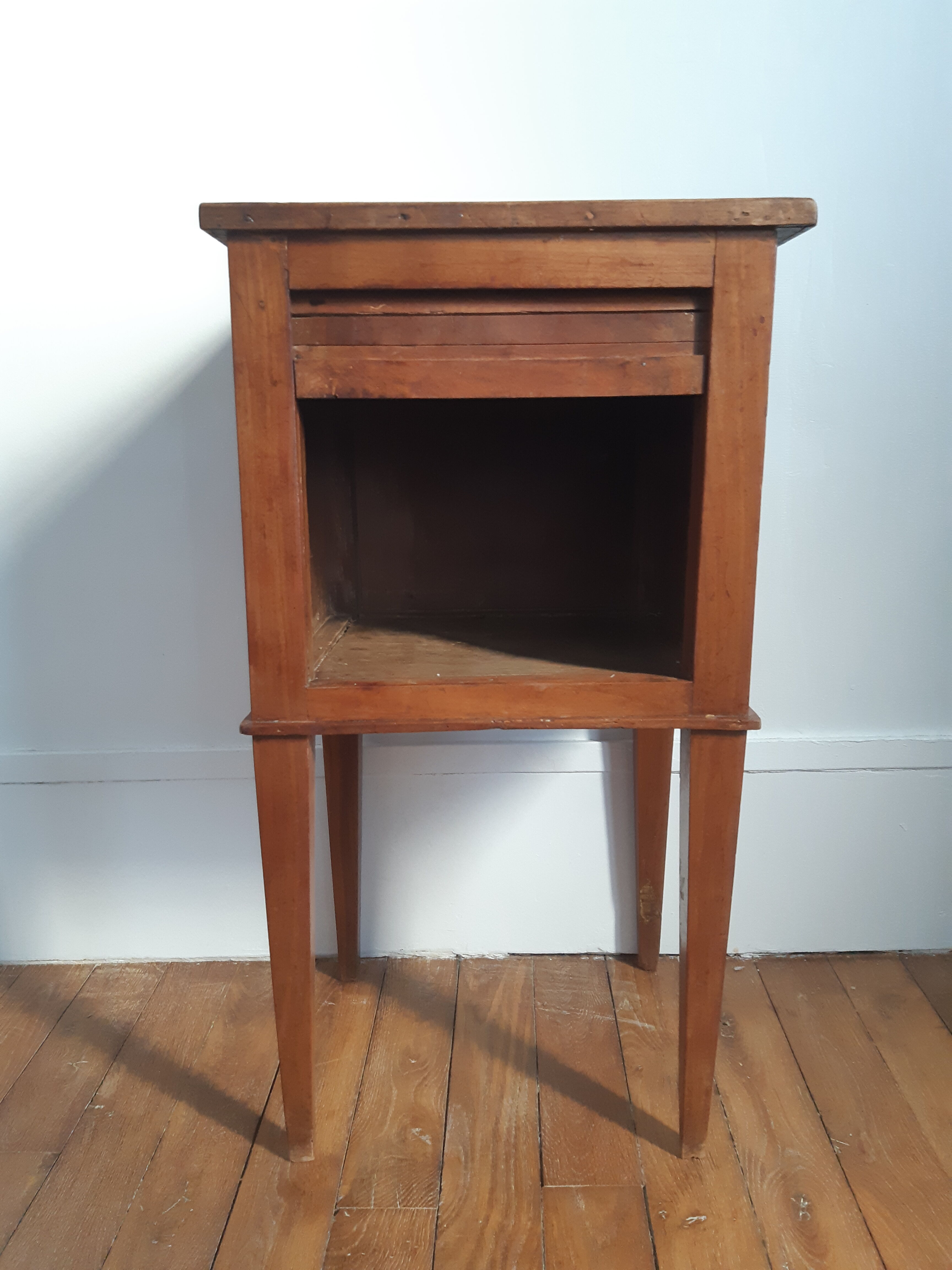 Directoire style curtain bedside table