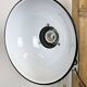 Industrial Black Enamel Scissor Wall Lamp, 1950s