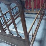 Children's bed with walnut bars