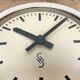 Beige industrial factory wall clock from Siemens, 1950s