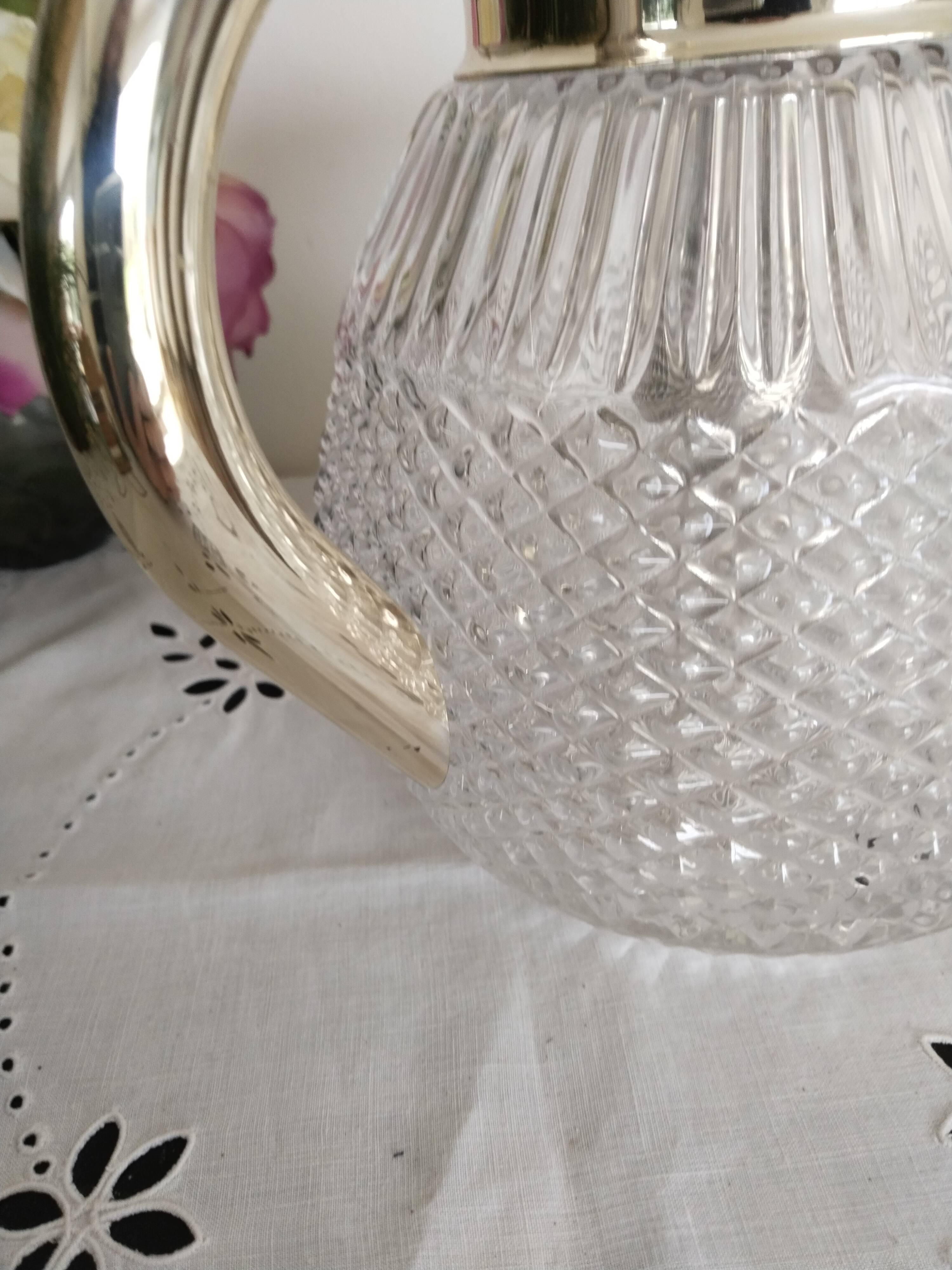 Water cooler, orangeade, crystal and silver