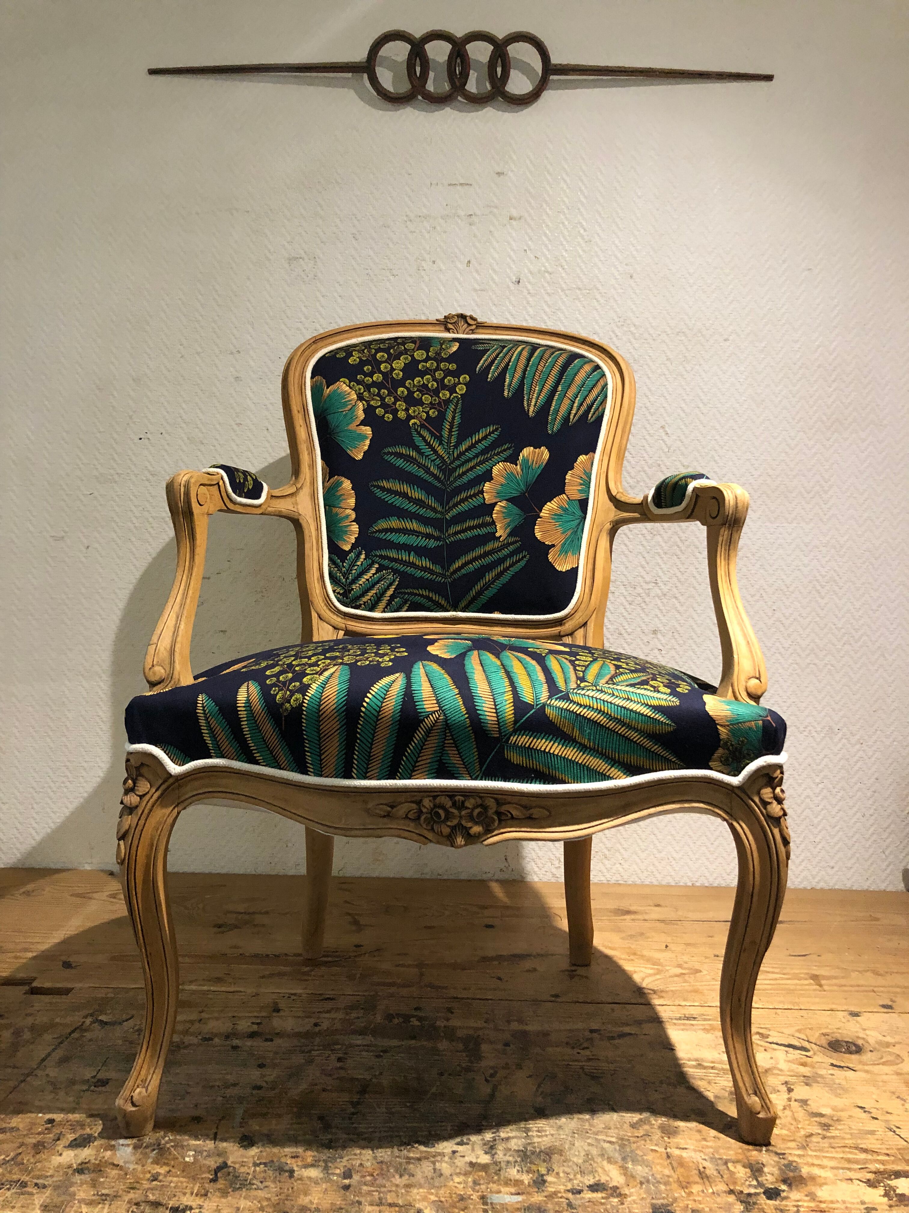 Louis XV style cabriolet armchair