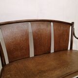 Banquette de bistrot Thonet en bois courbé XIXème siècle