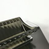 Large pocket in smoked glass and chrome steel, 1930