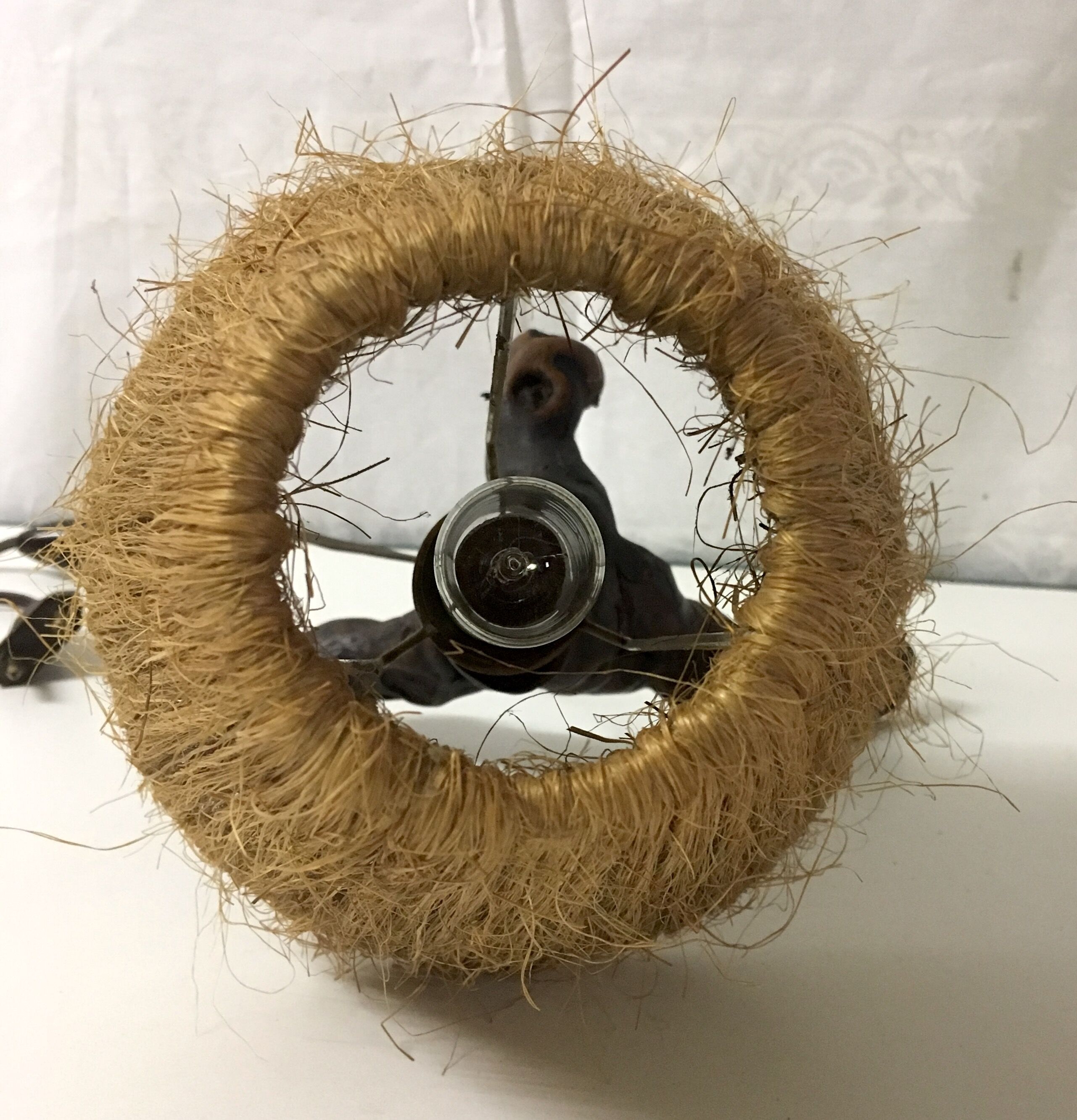 Wood and sisal lamp – circa 60