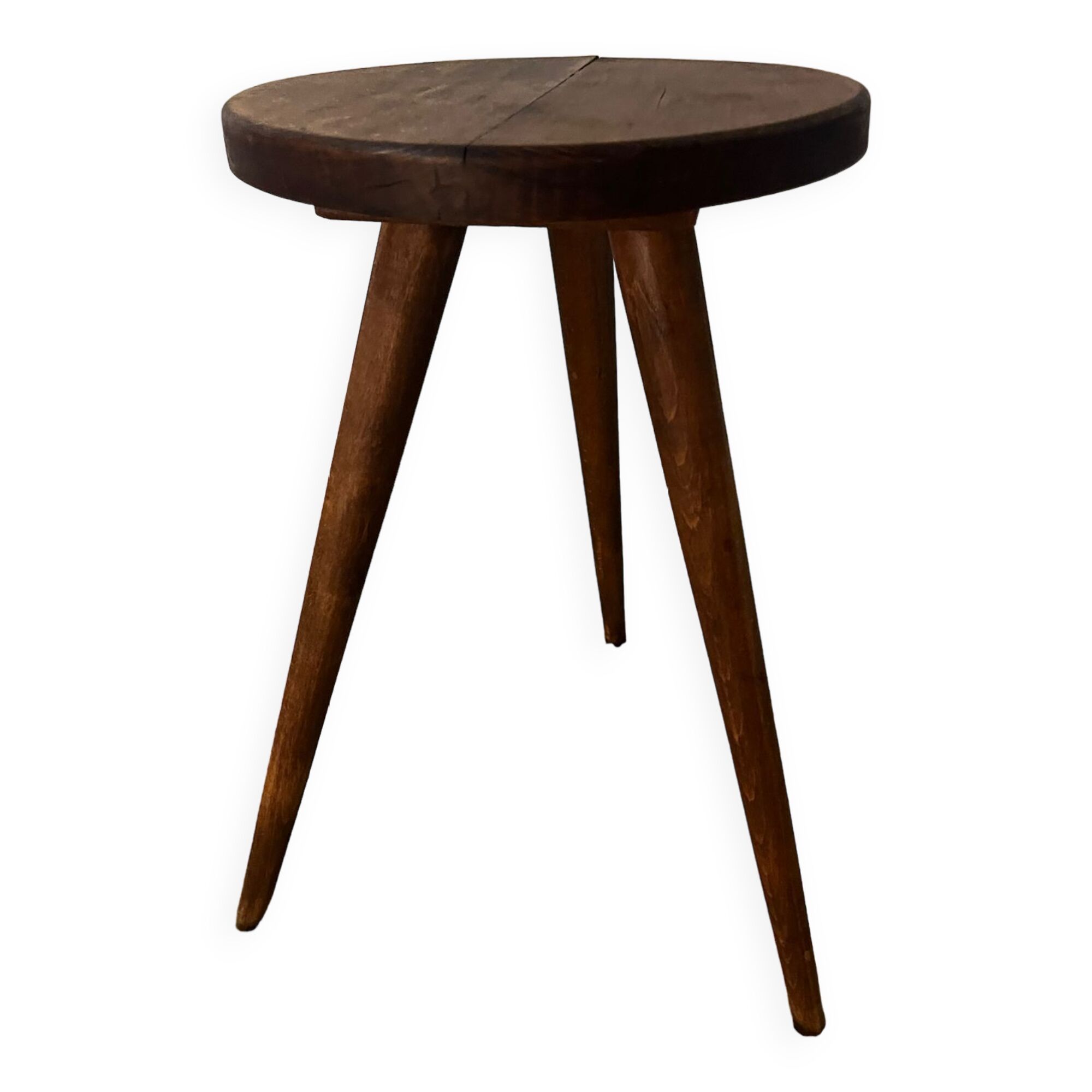 Tabouret tripode bois pieds compas