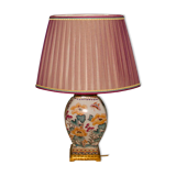 Lamp decorated with peonies and butterflies