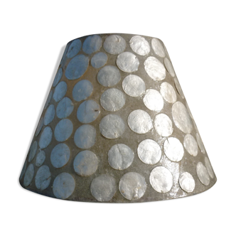 Resin lampshades and vintage mother-of-pearl lozenges