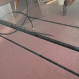 Table basse en verre sur métal