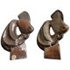 Set of two ceramic fish sculptures, 1960s