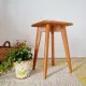 Vintage wooden stool with tapered legs - 1960s / Mid-Century