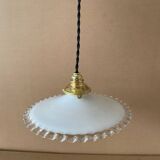 Antique opaline pendant light