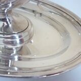 Large gravy boat on its frame, silver metal Cailar Bayard, 19th century