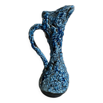 Black and blue foam ceramic pitcher