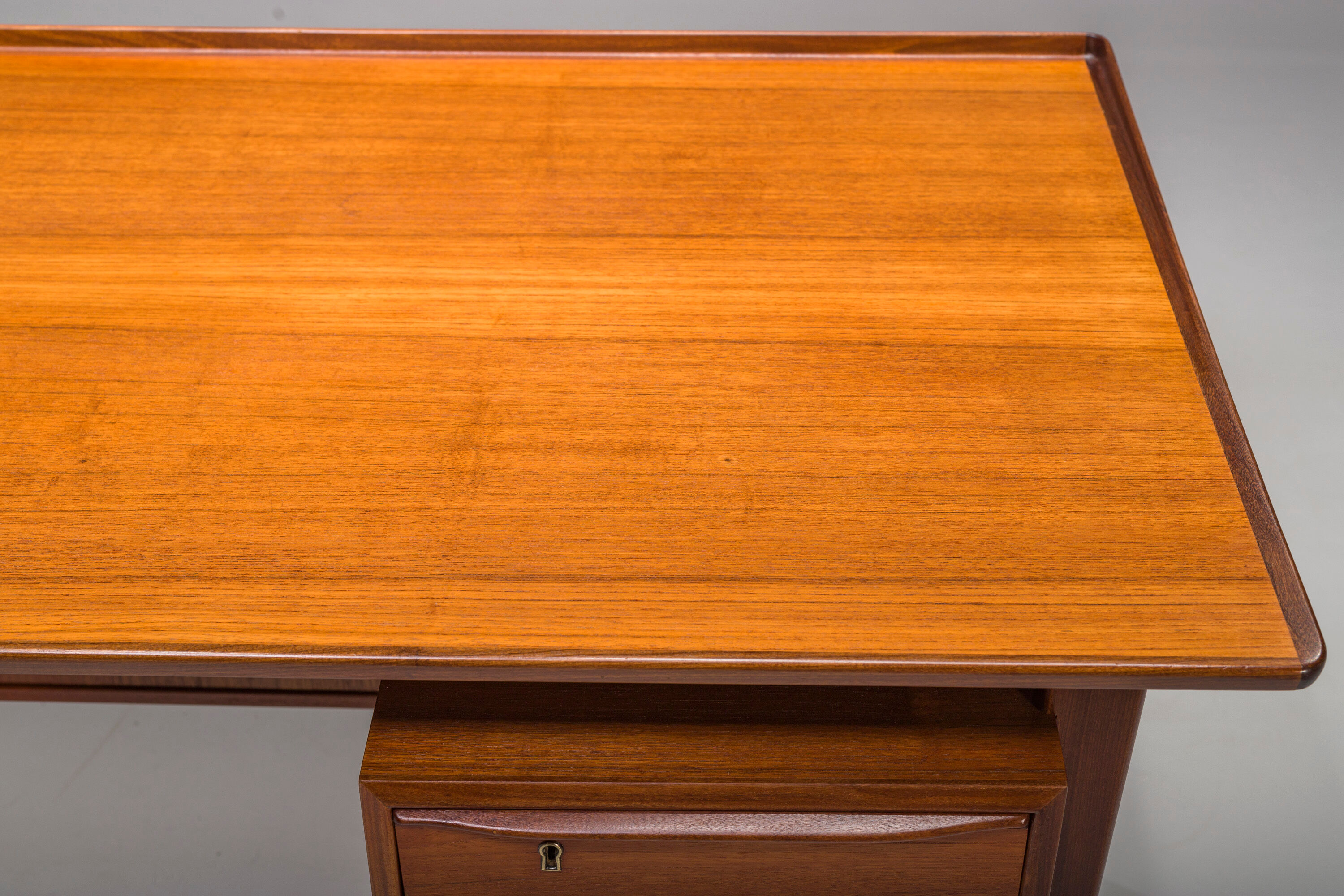 Danish teak desk by peter lovig nielsen for hedensted mobelfabrik, 1960