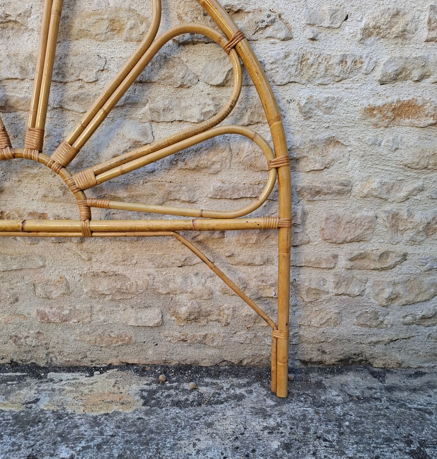 Bamboo and rattan headboard