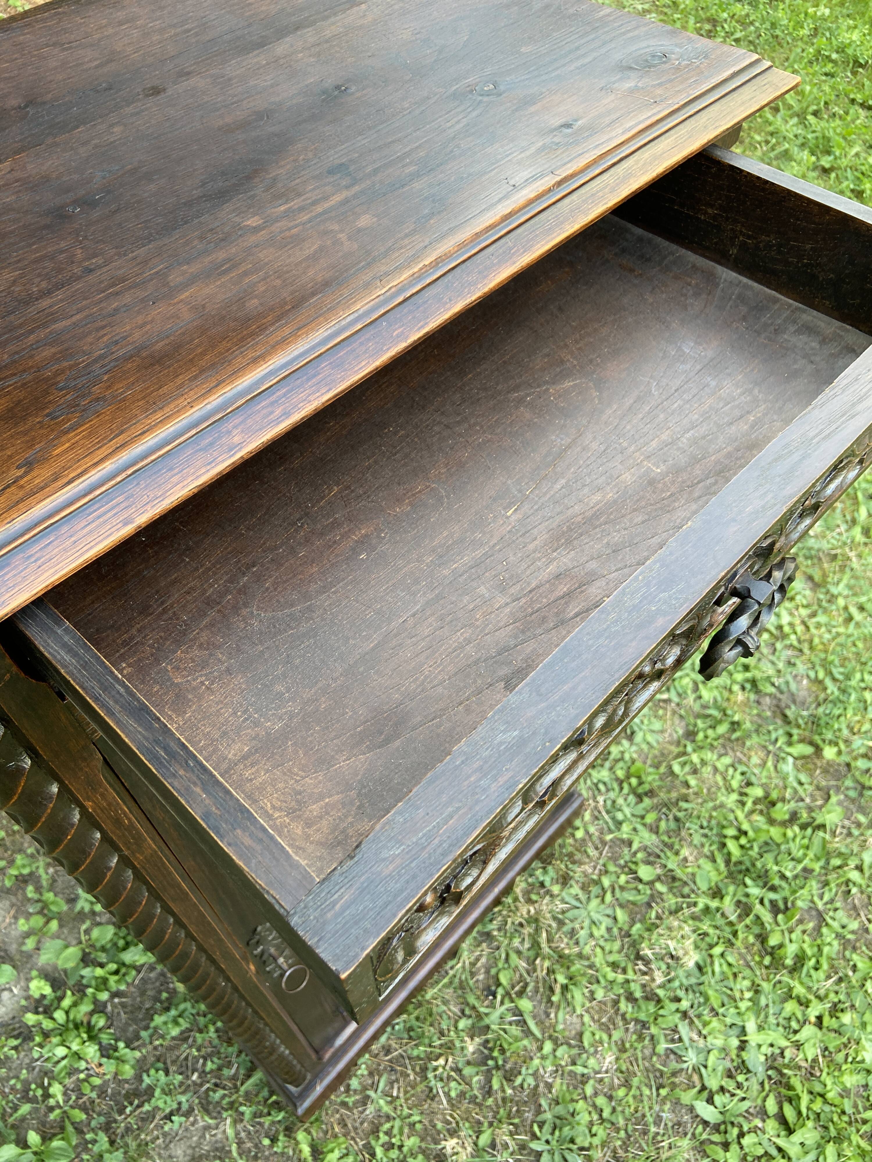 Neo Gothic oak cabinet