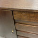 Vintage chest of drawers in stained oak model U-458 by Jiri Jiroutek, 1960