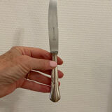 Set of 8 cheese knives in silver metal