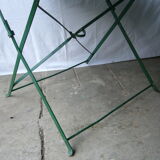 Old metal folding garden table