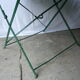 Old metal folding garden table