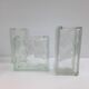3 vintage glass brick vases