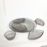 7-piece serving tray by Vicke Lindsand for Orrefors 1930