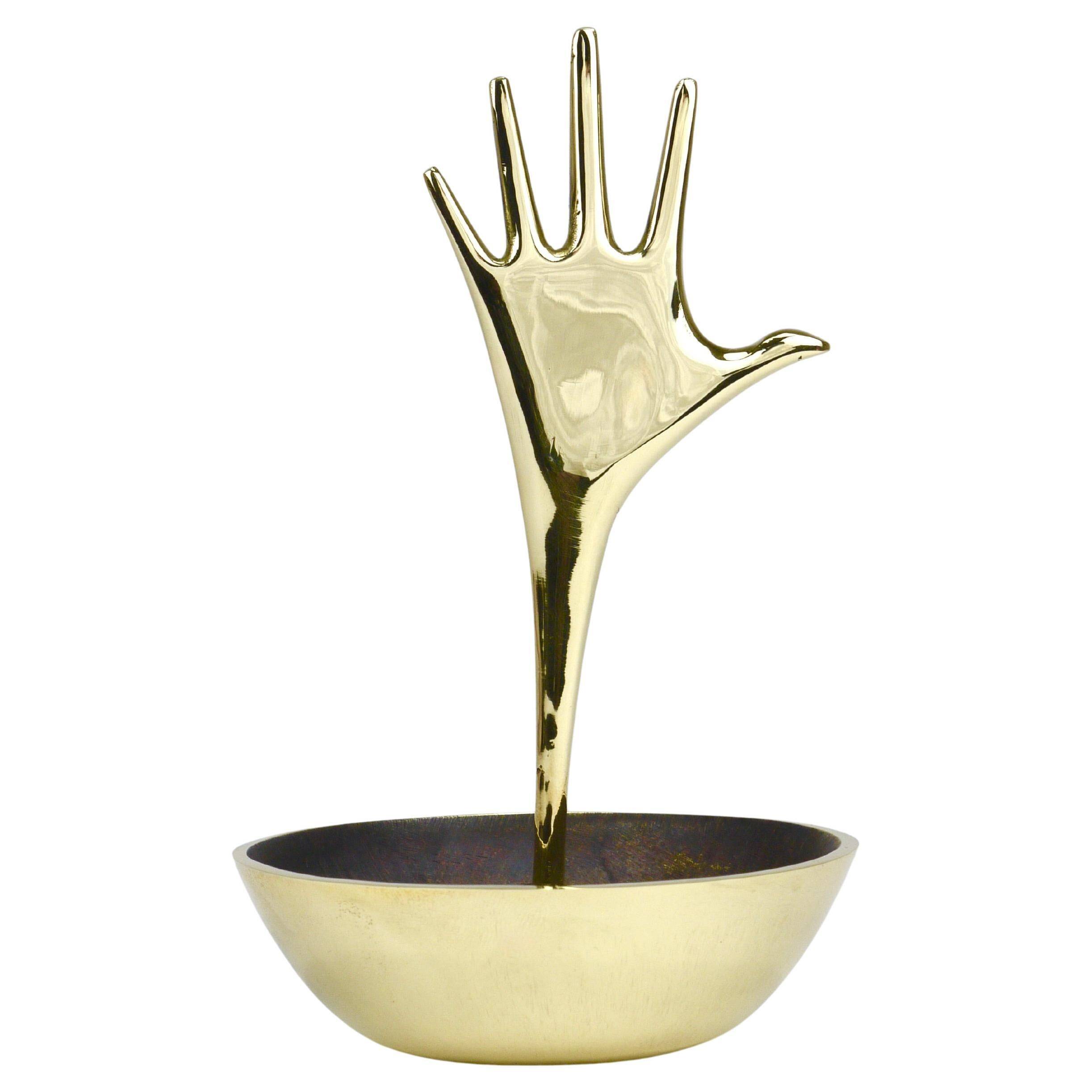 Carl Auböck Brass Ashtray Hand Empty Pocket Accessory, Vienna, Austria