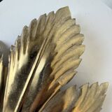 70s gold flower wall light
