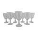 7 antique blown foot glasses