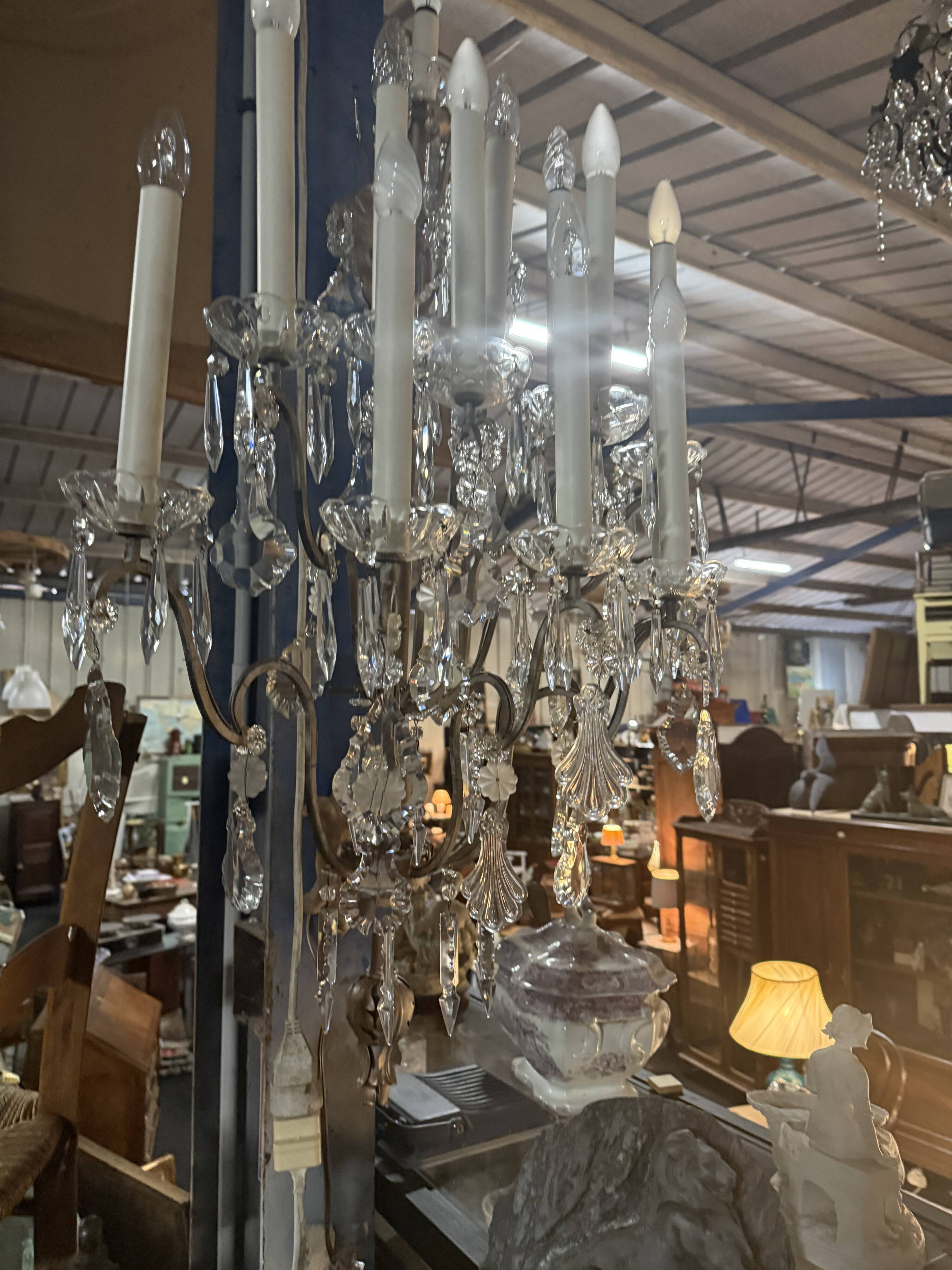 Bronze-colored wall light with 12 lights