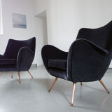 Sculptural armchair of Melchiorre Bega of 1955