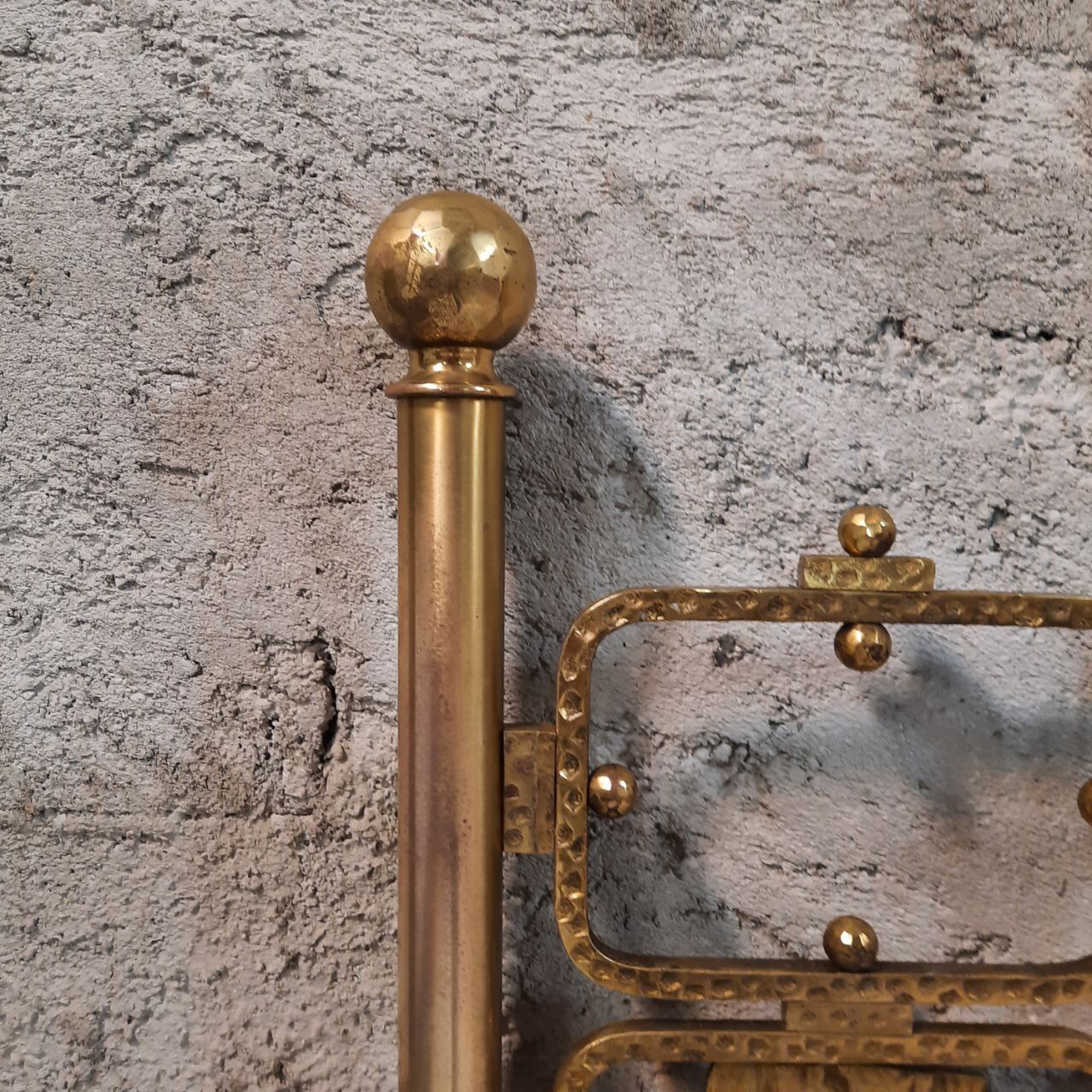 1960s / 70s bed design in gilded brass.