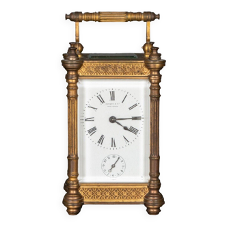 Clock Tiffany & Co New York officer's clock skeleton columns