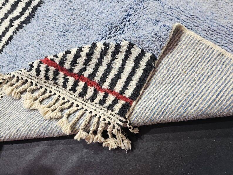 Tapis berbère en laine pure traditionnelle taille 200 x 300 cm