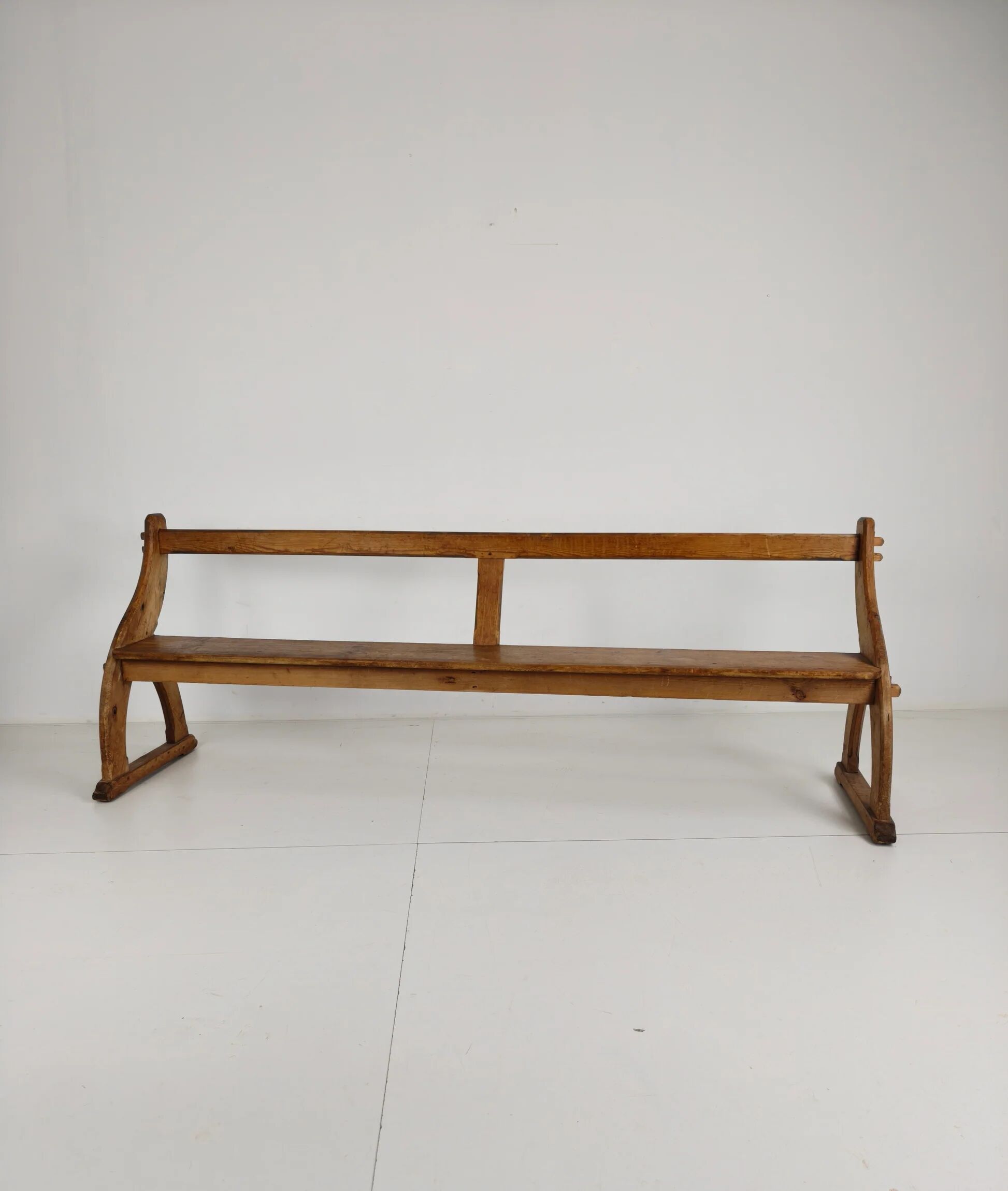 Victorian pitch pine school benches – circa 1900, England