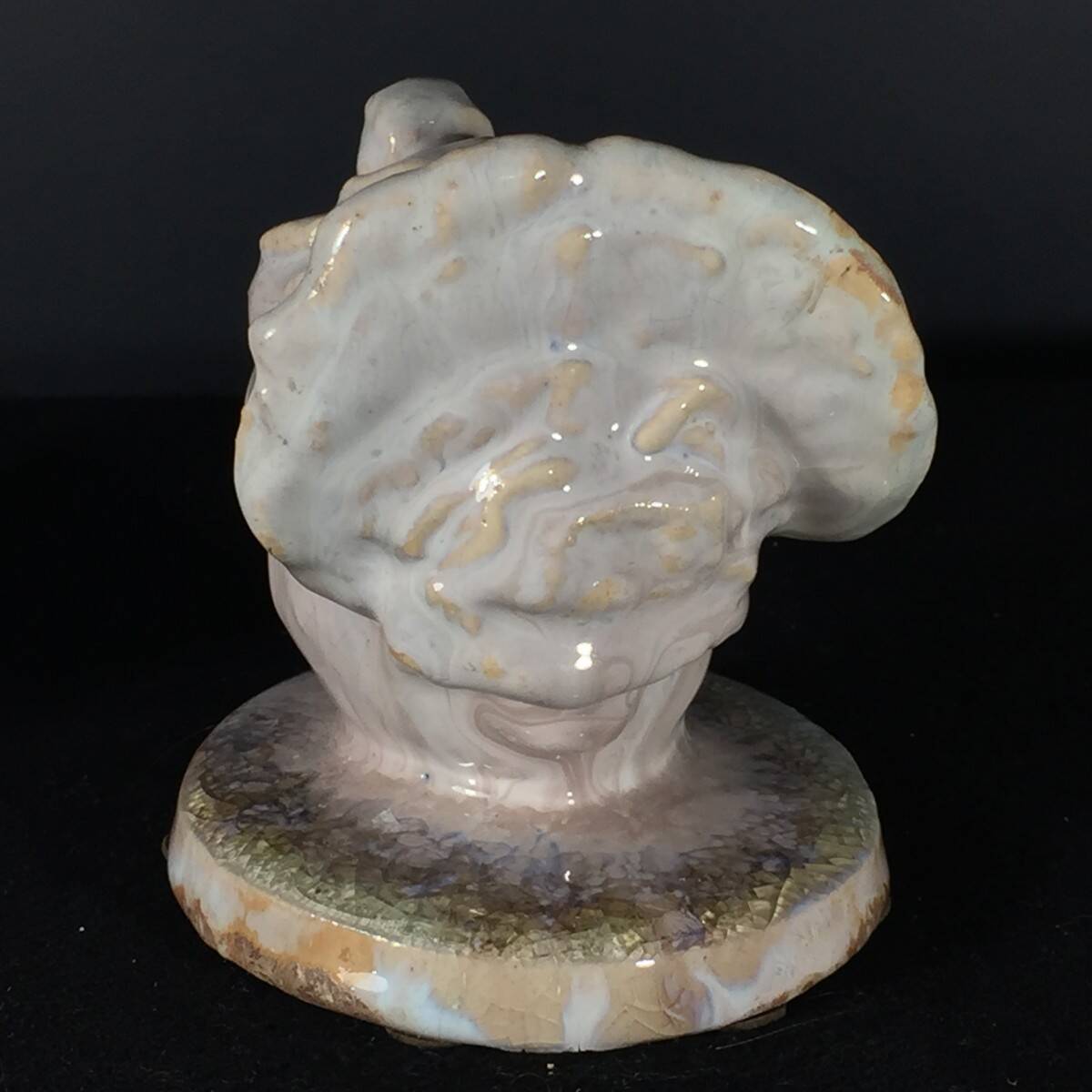 Art Deco ceramic animal sculpture, White Turkey, circa 1930