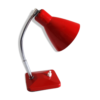 Lampe années 60 rouge Aluminor