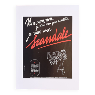 Scandale advertising poster in colour - original print from 1938