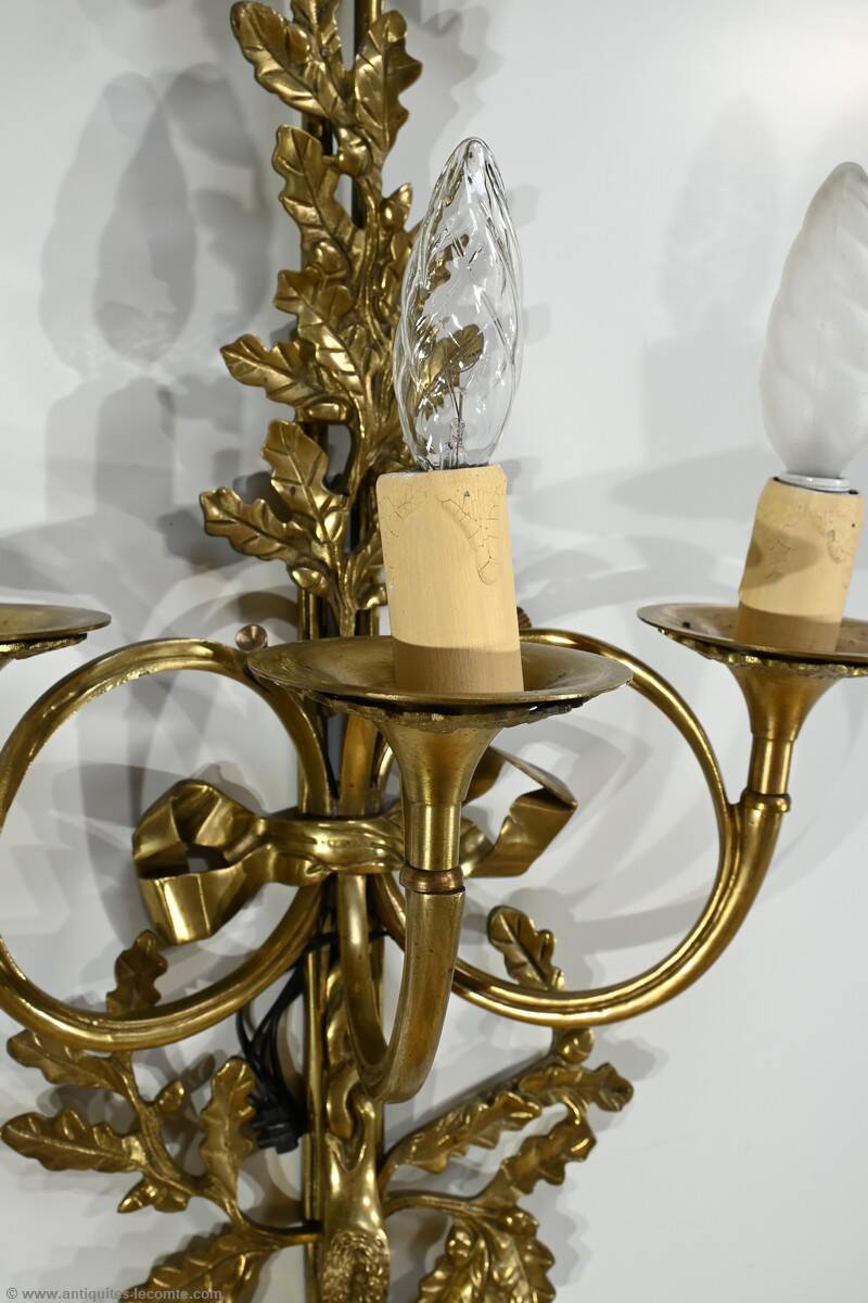 Bronze Wall Sconces, after C. Galle, Napoleon III period – Mid