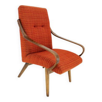 Fauteuil en hêtre des années 1960, Tchécoslovaquie