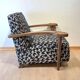 Art Deco Limed Oak Club Chair from De Coene, Belgium, 1930s