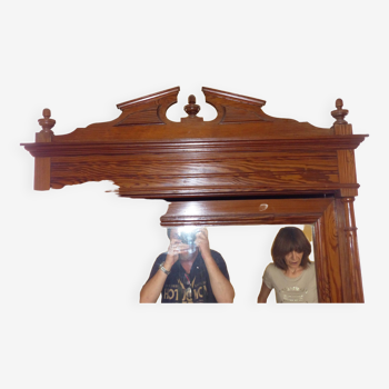 Pitchpine wood mirror bonnet