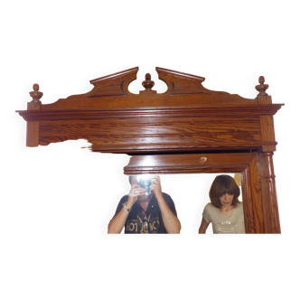 Pitchpine wood mirror bonnet