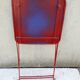 Table basse pliante en métal rouge H 43 cm