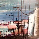 Tableau huile sur bois